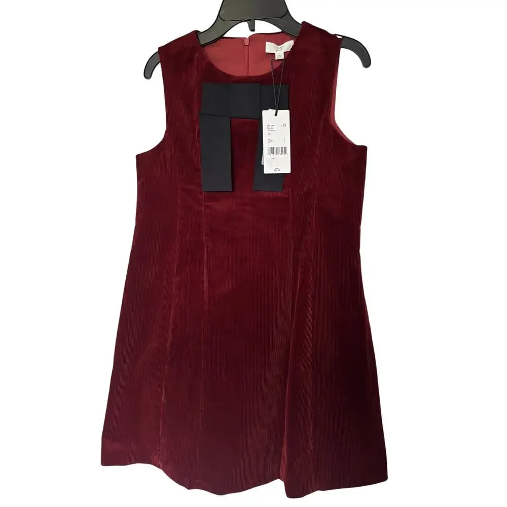 A Loves A Girls Corduroy Jumper Dress - Wine Red, Large NWT